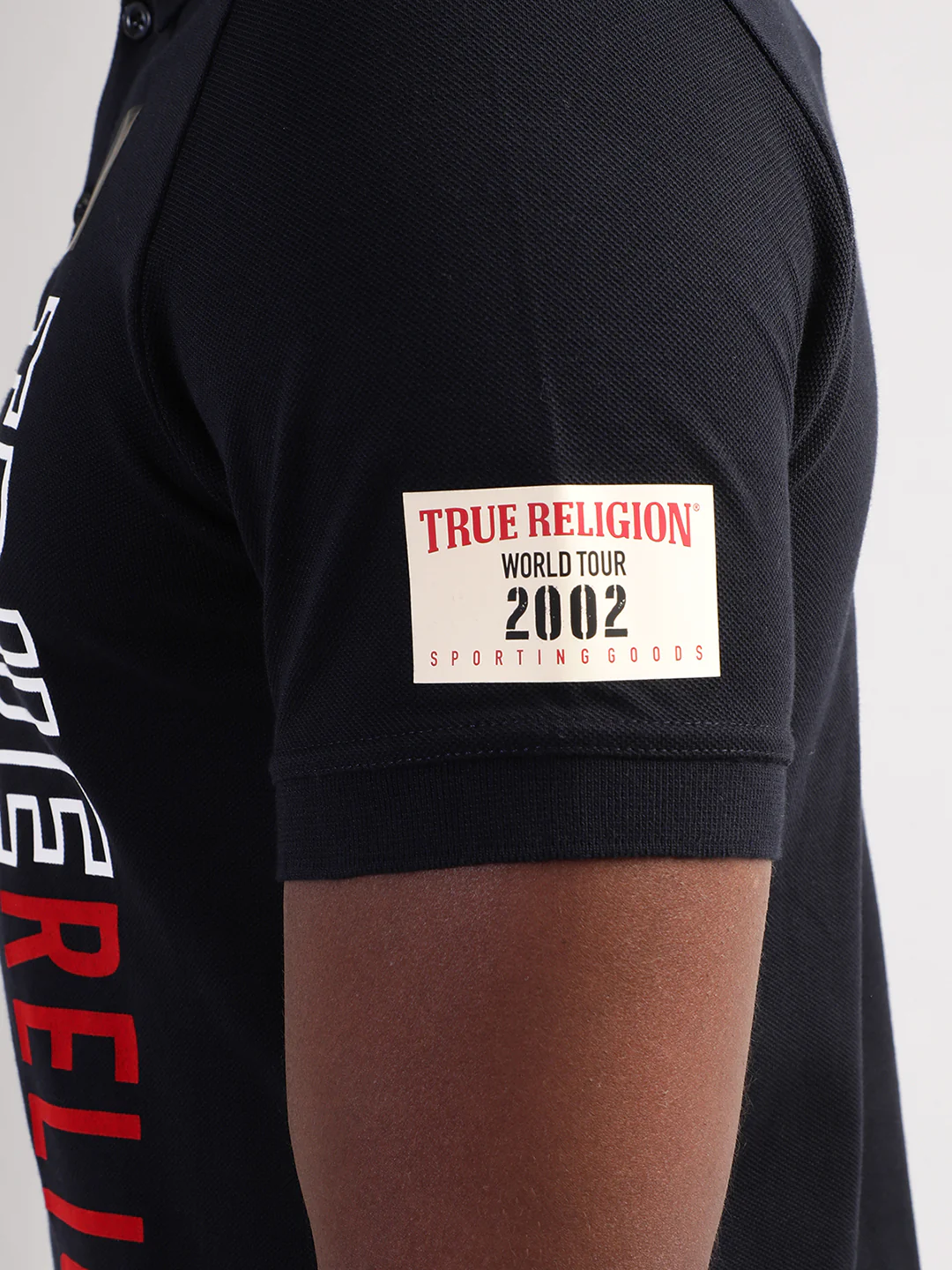 True Religion Peacoat Logo Regular Fit Polo T-Shirt - Image 6