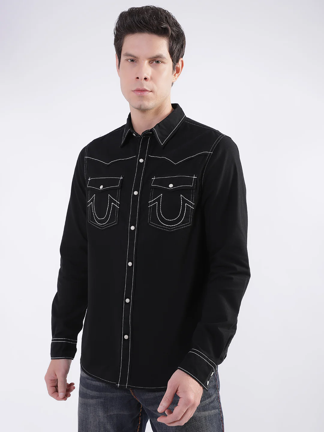 True Religion Black Fashion Regular Fit Shirt - Image 3