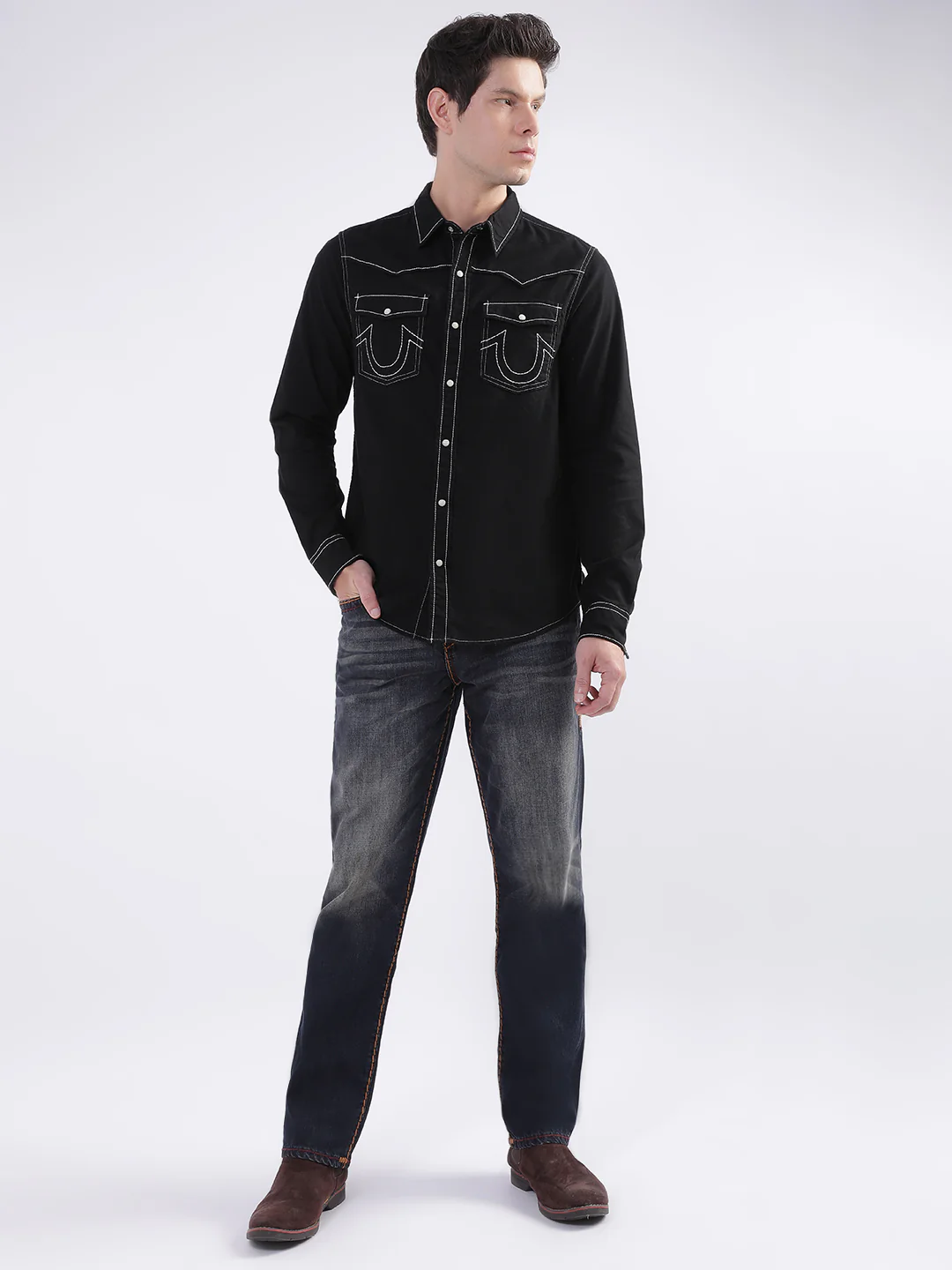 True Religion Black Fashion Regular Fit Shirt - Image 5
