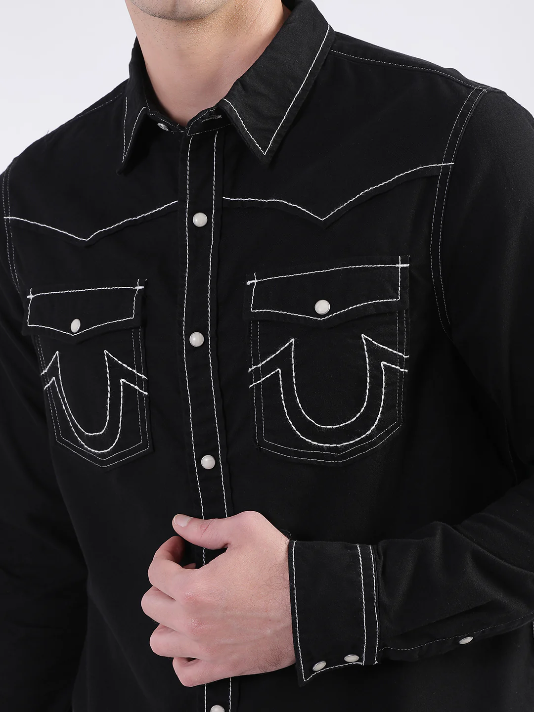 True Religion Black Fashion Regular Fit Shirt - Image 8