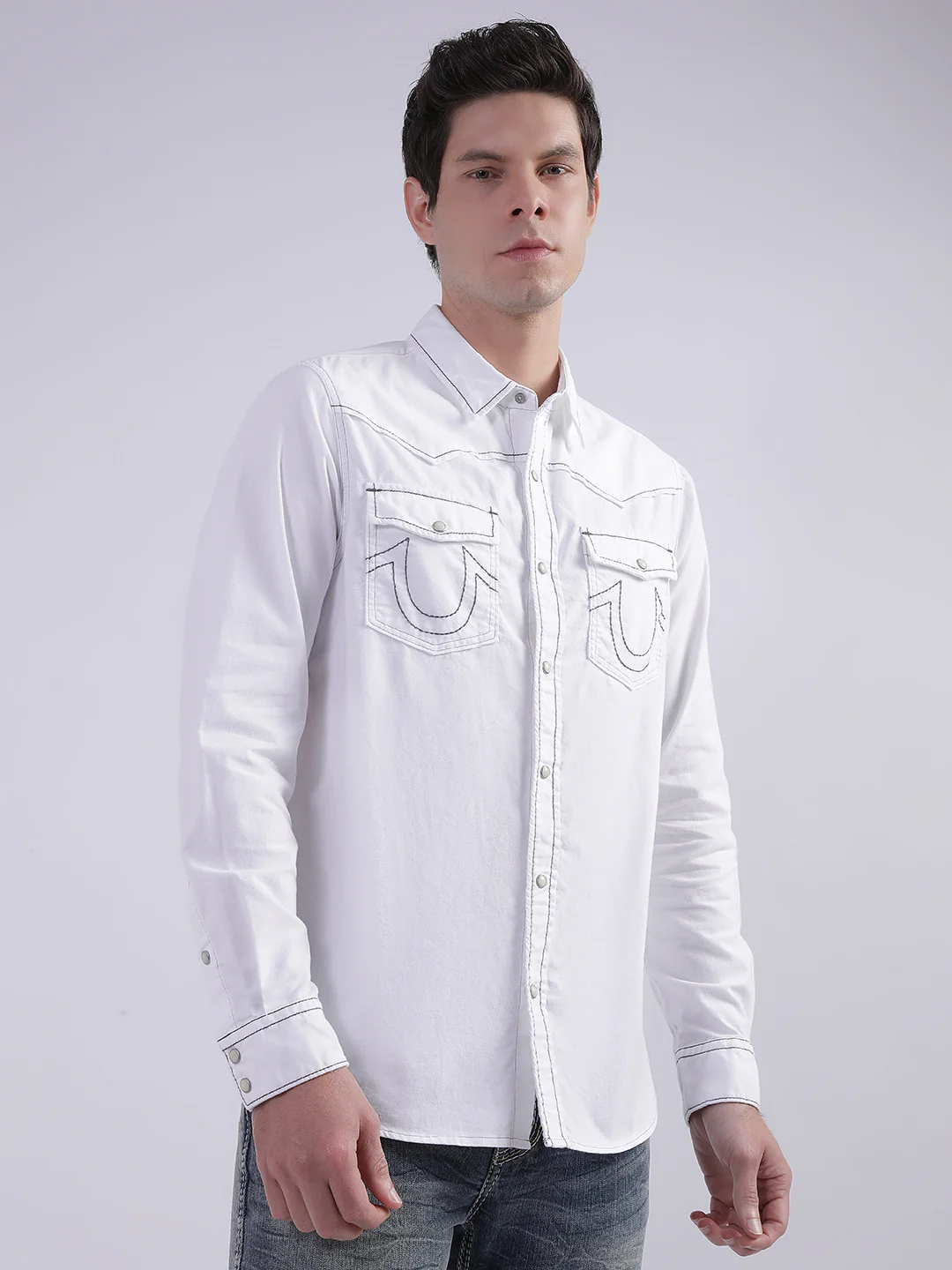 True Religion White Fashion Regular Fit Shirt - Image 2