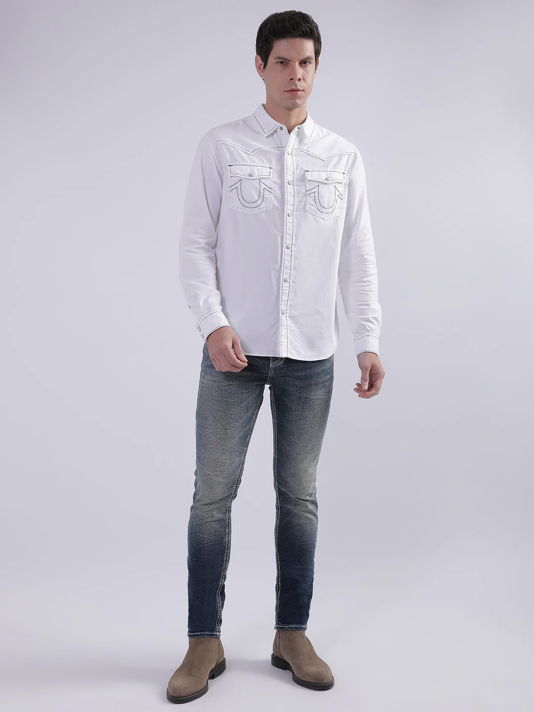 True Religion White Fashion Regular Fit Shirt - Image 5
