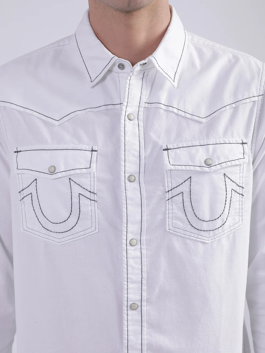 True Religion White Fashion Regular Fit Shirt - Image 7