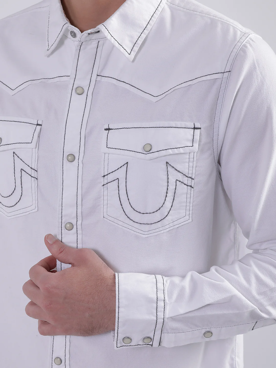 True Religion White Fashion Regular Fit Shirt - Image 8