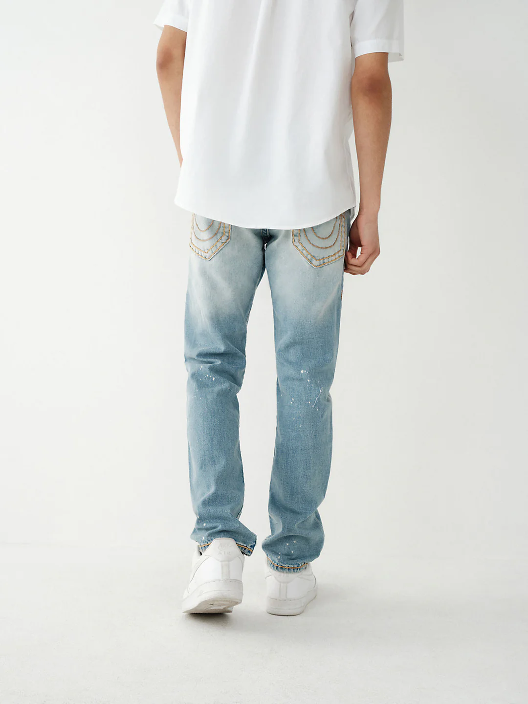 True Religion Men Super T Rocco Skinny Fit Light Wash Jeans - Image 2