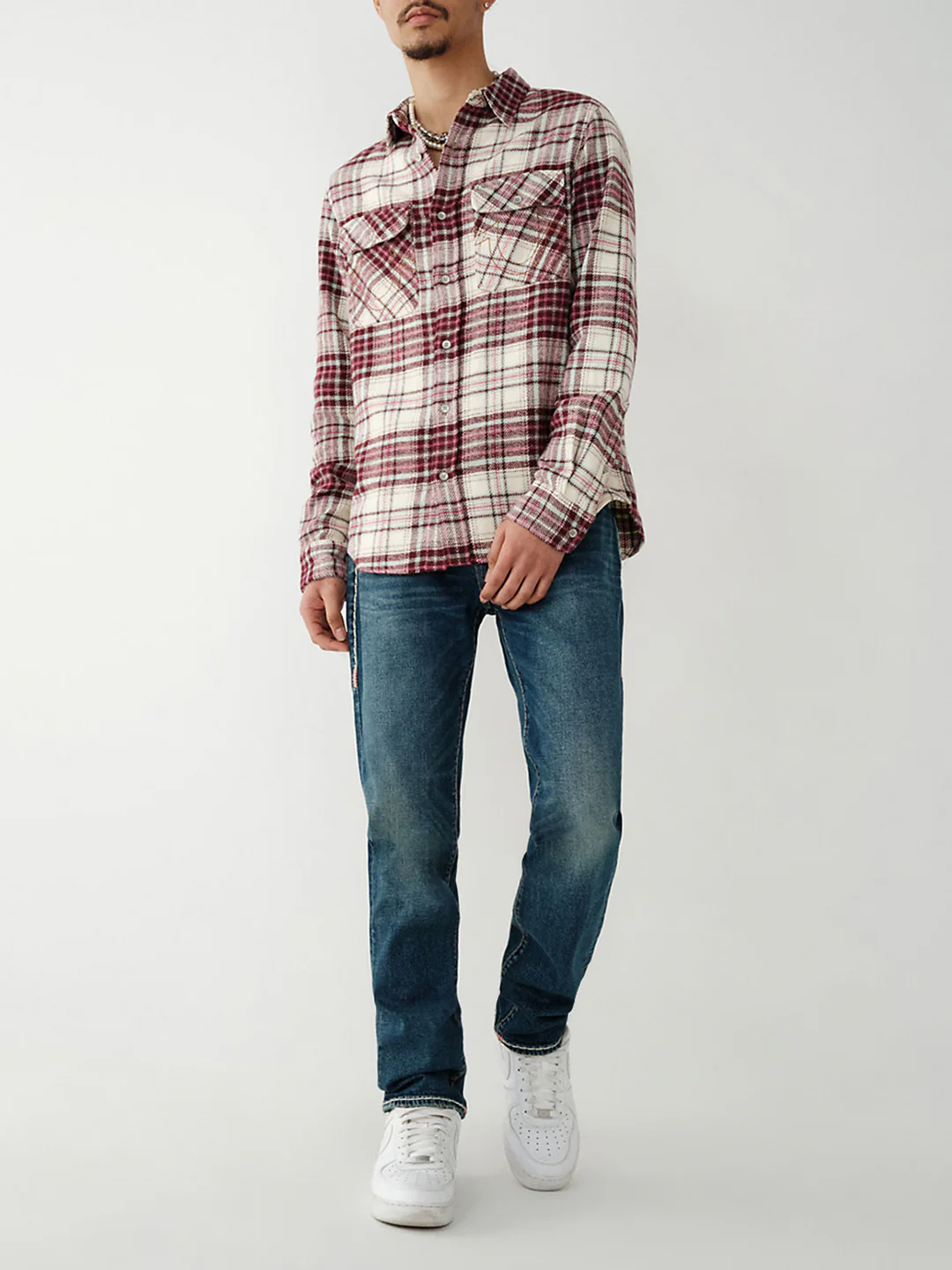 True Religion Men Super T Rocco Skinny Fit Dark Wash Jeans - Image 4