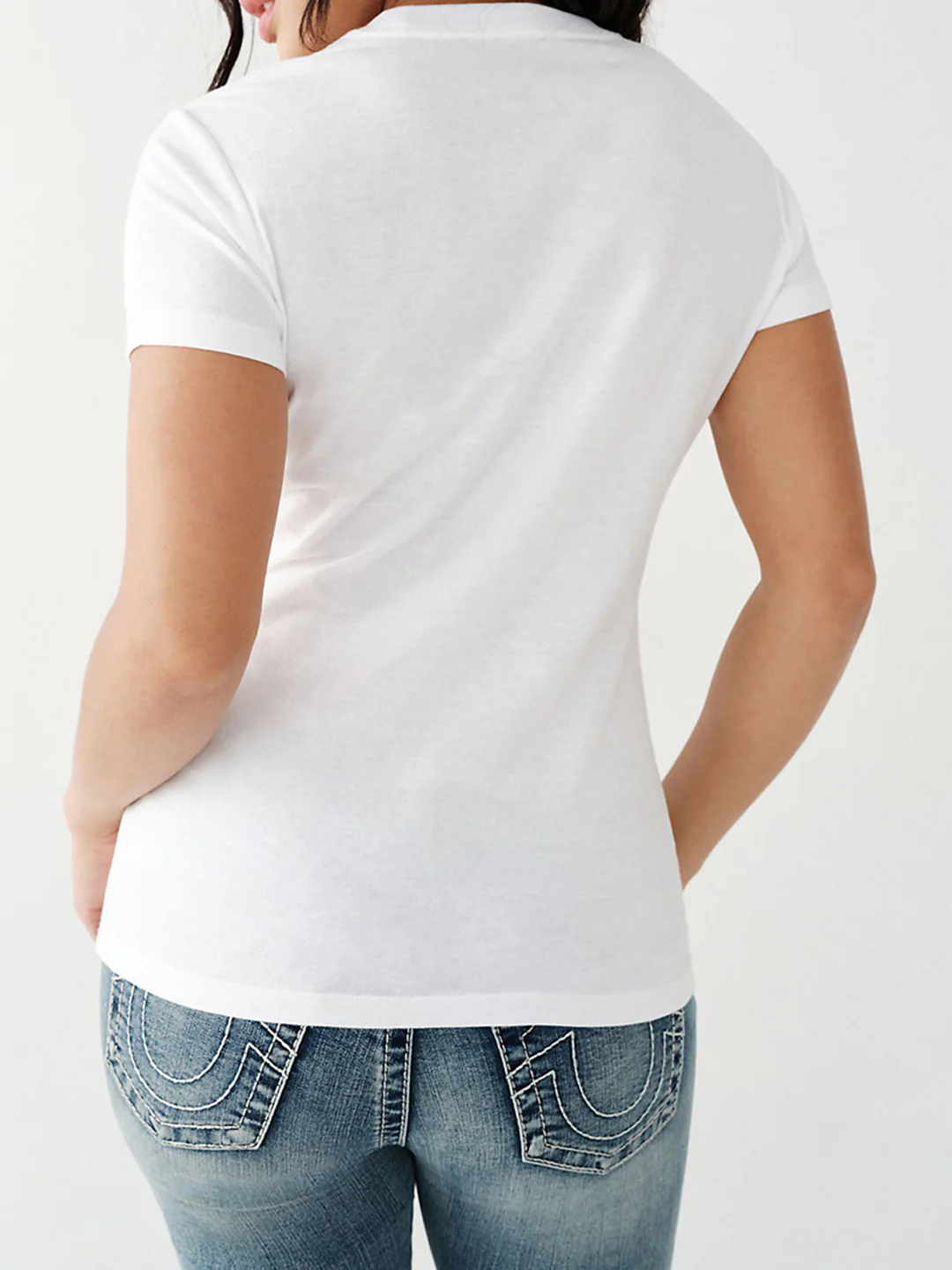 True Religion White Logo Slim Fit T-Shirt - Image 2