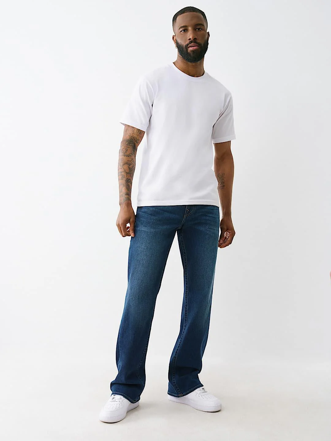 True Religion Men SN Billy Bootcut Fit Dark Wash Jeans - Image 3