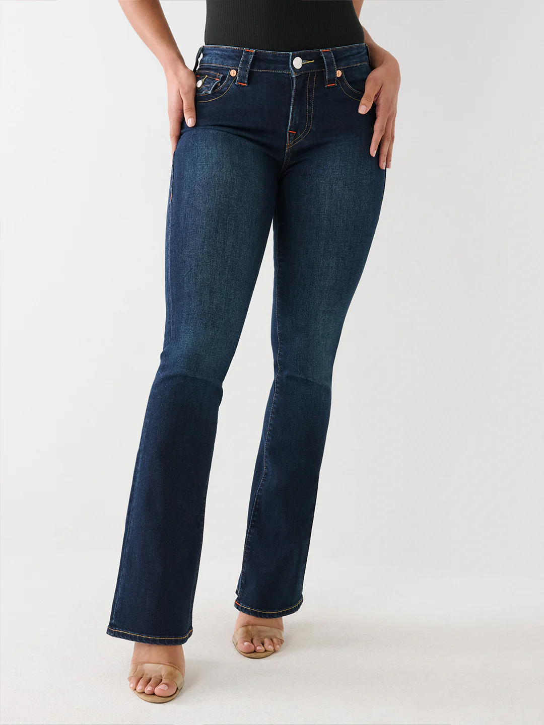 True Religion Blue Becca Mid Rise Women Jeans - Image 2
