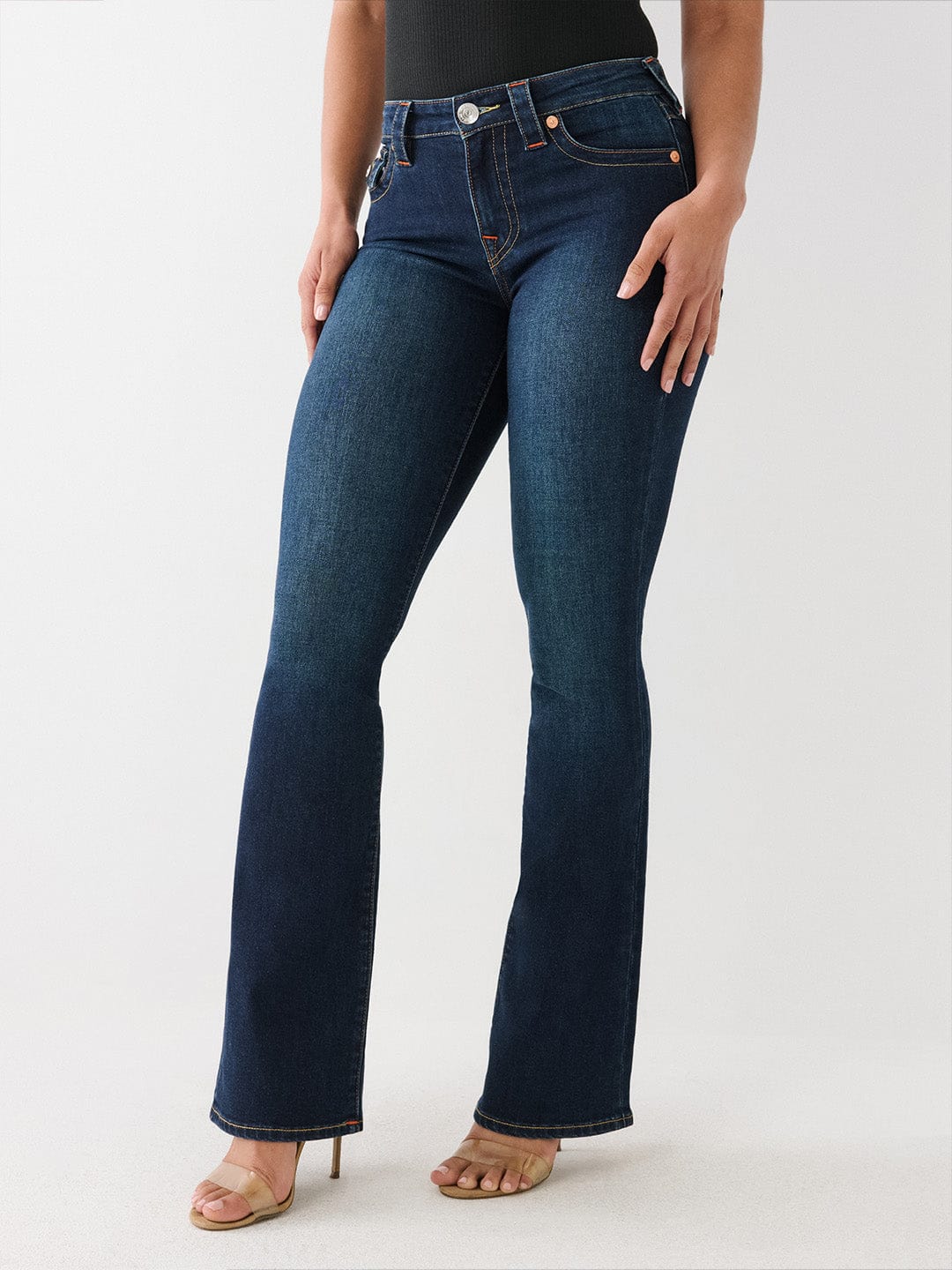 TRUE RELIGION Women Navy Blue SN Bootcut Fit Jeans - Image 4