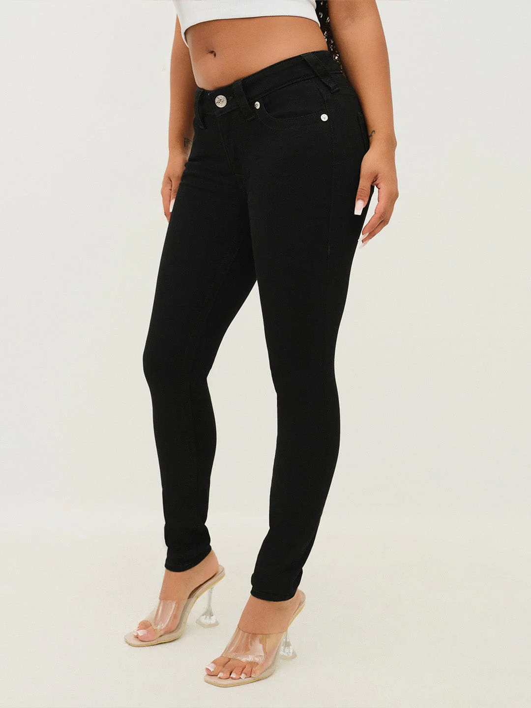 TRUE RELIGION Women Black SN Skinny Fit Jeans - Image 3