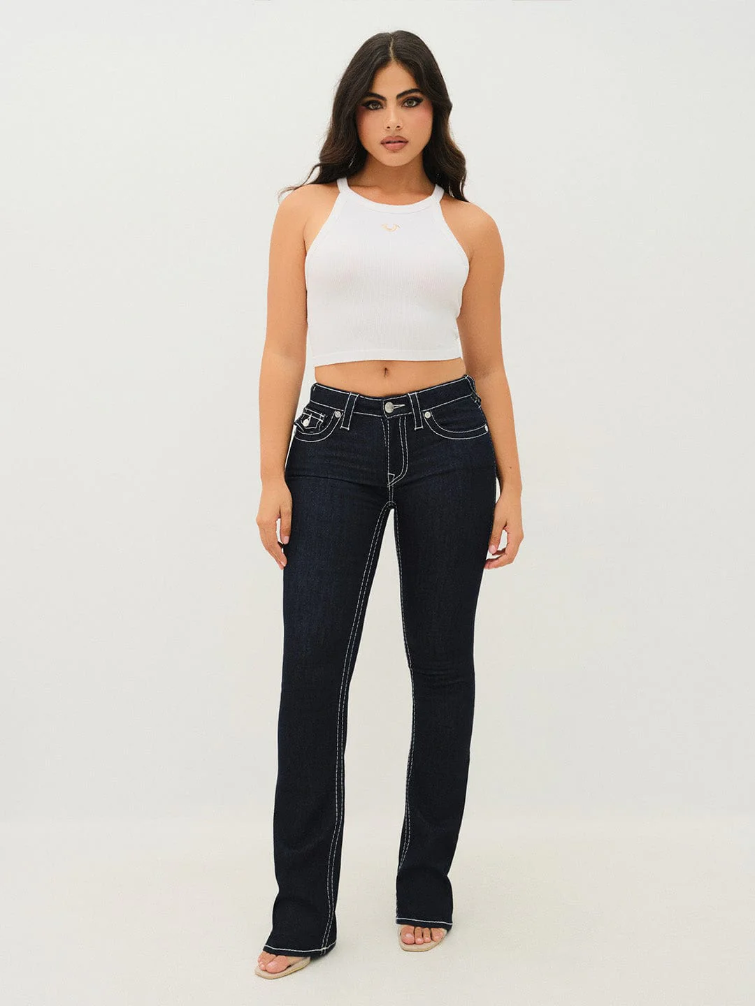 TRUE RELIGION Women Deep Indigo SN Bootcut Fit Jeans - Image 3